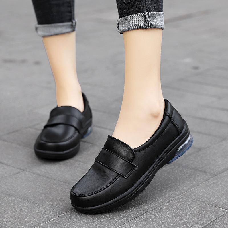 Women's Comfortable White Flat Non-Slip Work Shoes