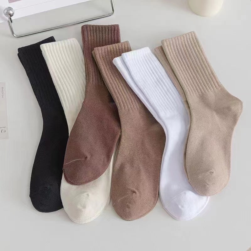 Women's Autumn Winter Striped Mid-Calf Socks