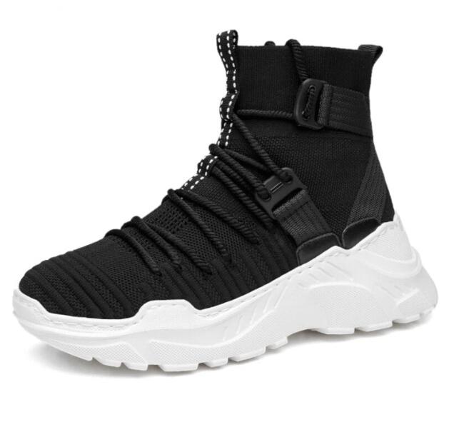 High-Top Men's Casual Sports Sneakers, Trendy Skate Shoes