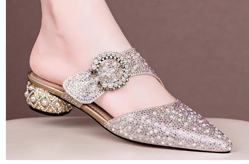 Chunky Heeled Sandals, Pointed Toe Mules, Heeled Slides