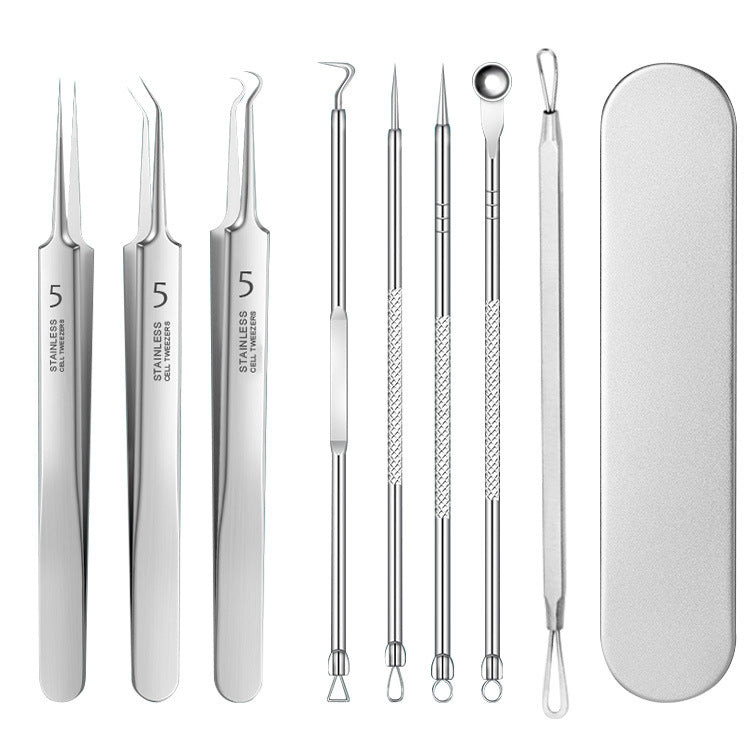Stainless Steel Pimple Extractor Tool Set (3 Pieces)
