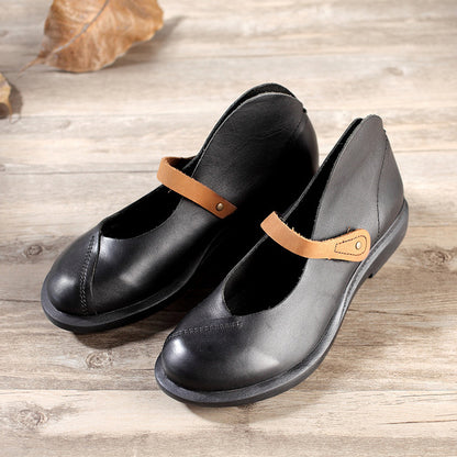 Women's Casual Leather Flat Shoes