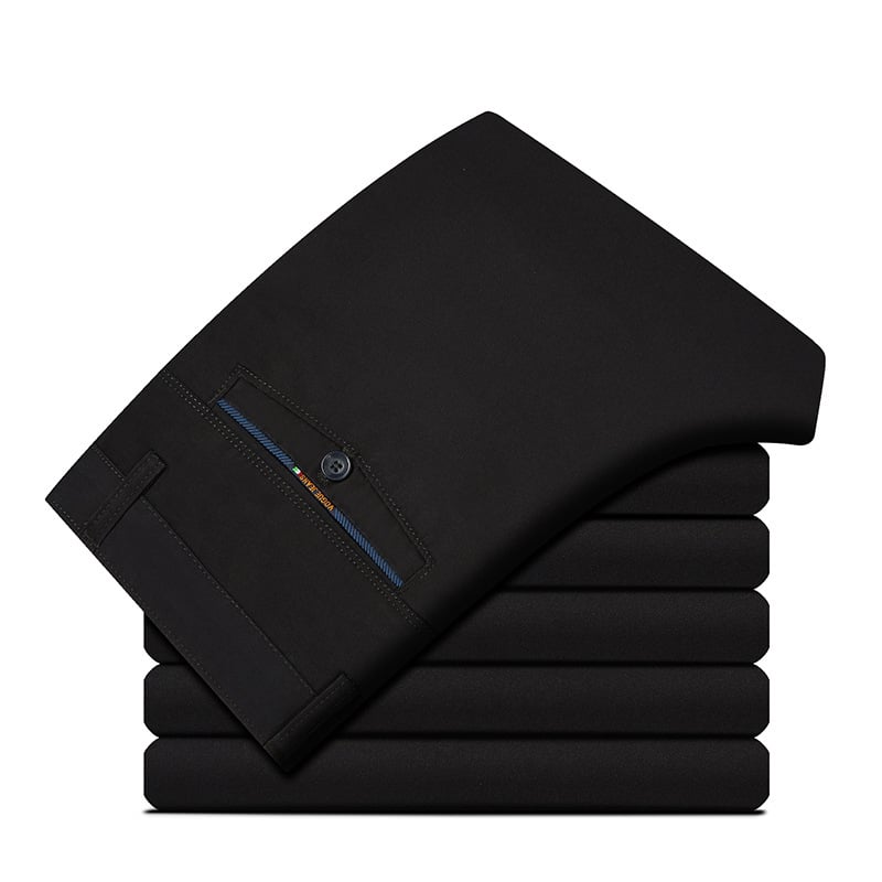 Straight-Leg Pants for Middle-Aged and Elderly Men