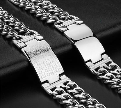 Classic Men's Titanium Steel Cross Bracelet (Wholesale)