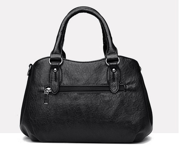 New Women's Stitching Handbag in Top Layer Cowhide