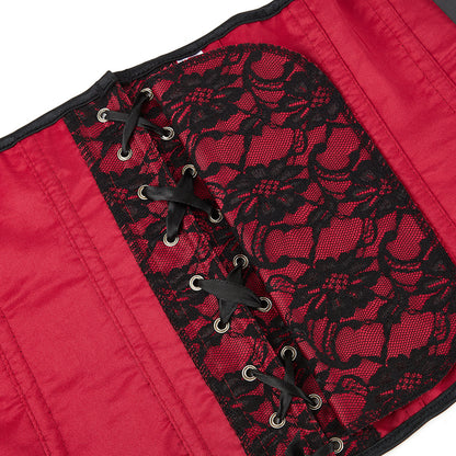 New Deep Red Short Waist Shaper Corset for Women
