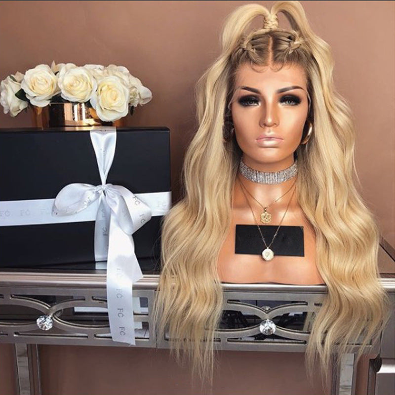 Long Wavy Blonde Synthetic Wig for Women