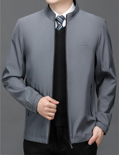 Men's Slim Fit Business Jacket - Casual High Collar Coat