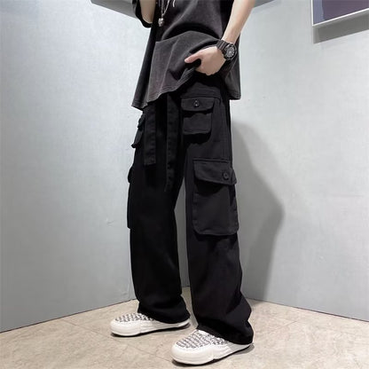 Vintage Hip Hop Straight Leg Casual Pants for Men
