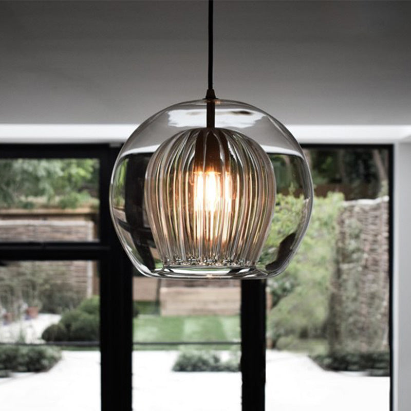 Modern Minimalist Glass Pendant Light for Home Use