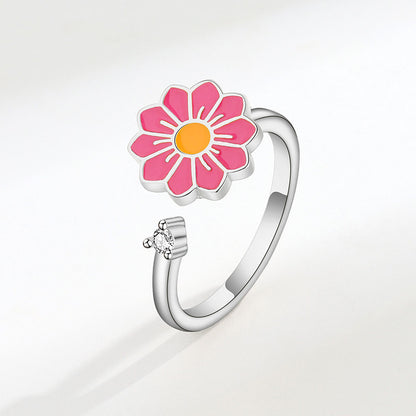 Rotatable Flower Ring for Women - Fashion Personality
