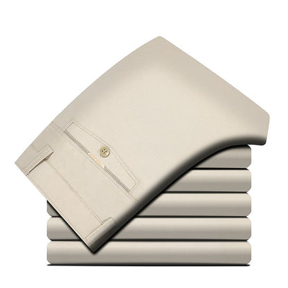 Straight-Leg Pants for Business Middle-Aged and Elderly