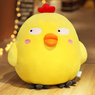 Cute Little Yellow Chicken Doll with Funny Expressions