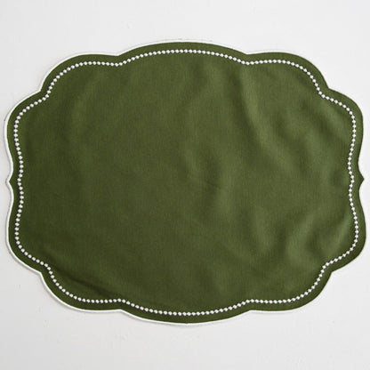 MIRELI GREEN RECTANGLE PLACEMAT & NAPKIN SET (Set Of 4)