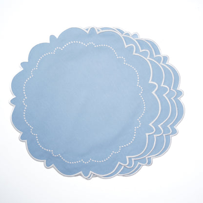 HARMONY BLUE ROUND FABRIC PLACEMAT (Set Of 4)