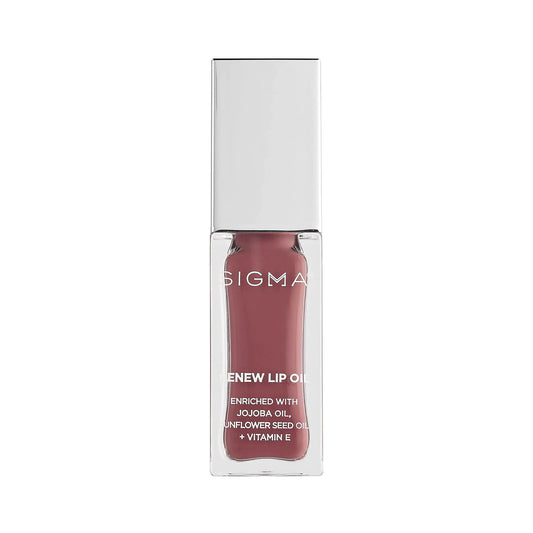 Sigma Beauty Renew Lip Oil – Tinted Lip Oil with Luxurious High-Shine Color & Long Lasting Hydration for Soft Supple Lips Non Sticky Lip Oil w/Nourishing Antioxidants (All Heart Berry Mauve Sheen)
