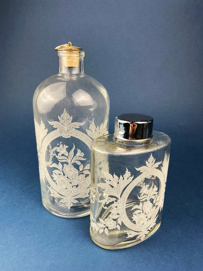 Vintage Extra Large Amber Duraglas Apothecary Bottle, Owens Alton