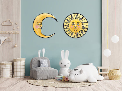 Sun Wall Art Ready to Hang 20" Smiling Yellow Sun Wall Decor
