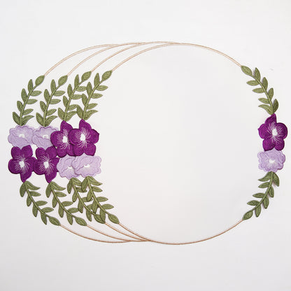 JASMINE WHITE ROUND FAUX LEATHER PLACEMAT (Set Of 4)