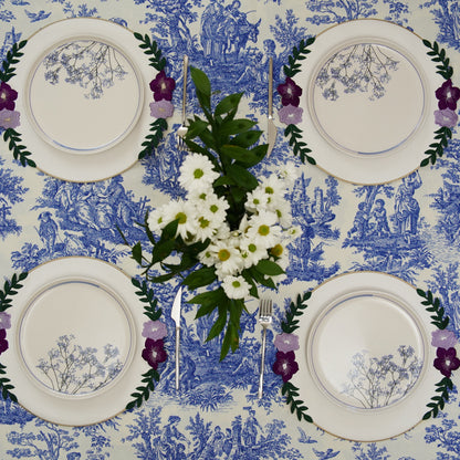 JASMINE WHITE ROUND FAUX LEATHER PLACEMAT (Set Of 4)