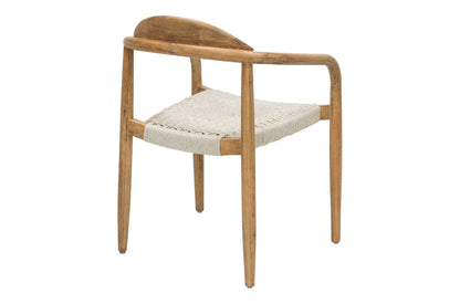 Venetian Stackable Teak Patio Dining Chair (Set Of 2)
