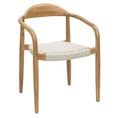 Venetian Stackable Teak Patio Dining Chair (Set Of 2)