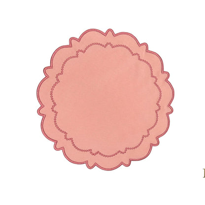 HARMONY PINK ROUND FABRIC PLACEMAT (Set Of 4)